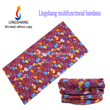 LINGSHANG fashion magic neck tube scarf headwear multifunctional outdoor bandana custom made bandana design